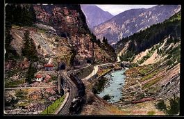 Gotthardbahn, Gebirgsschlucht mit schwei