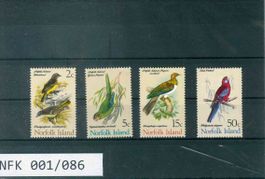 NORFOLK INSEL 4 BRIEFMARKEN VÖGEL