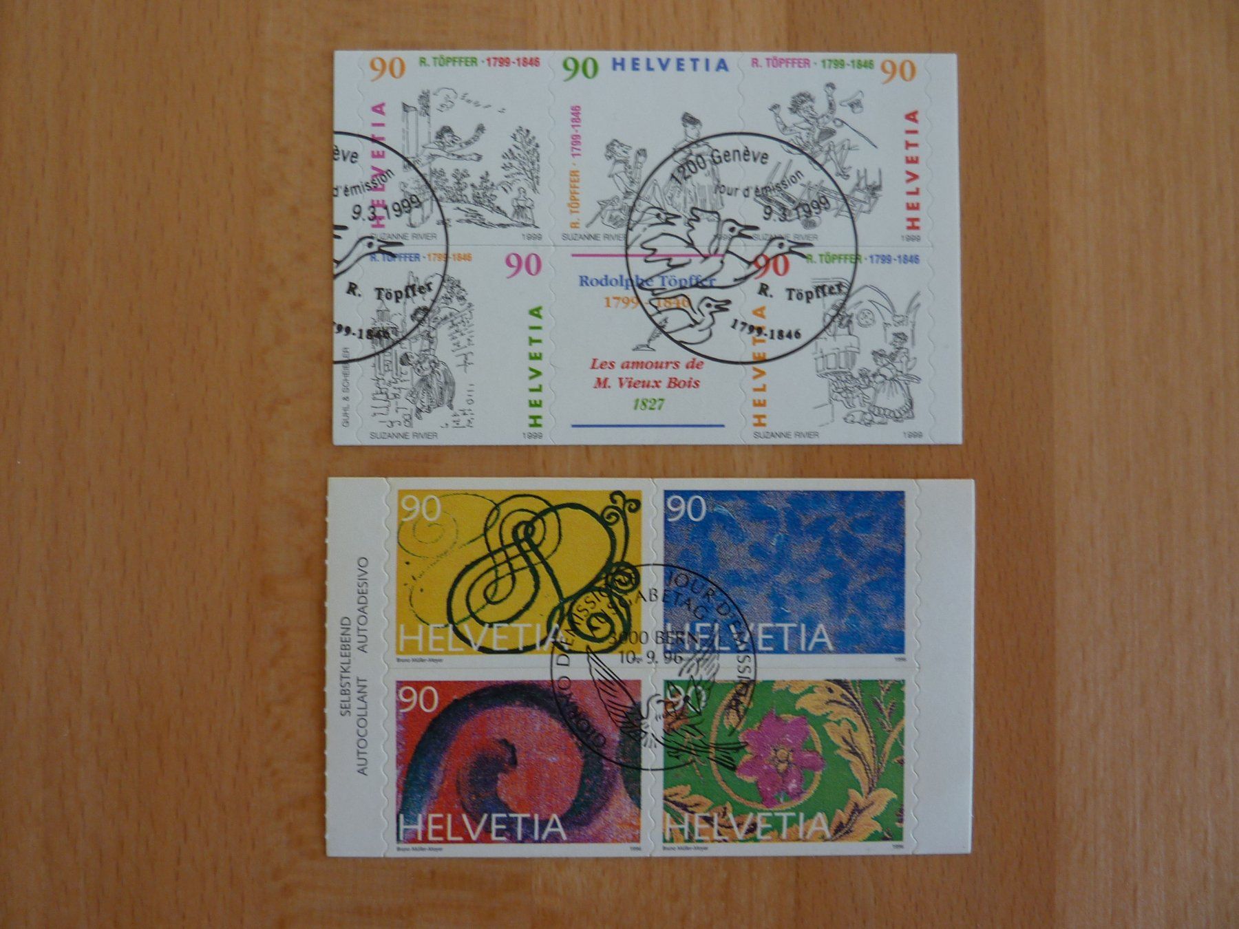 Fumetti: 2 Blatt  "speziell + Comics",  Fr. 1.-- – Usato da Zürich venduto da Aetna14