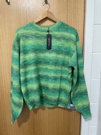 Motel Rocks Green Gradient Sweater 