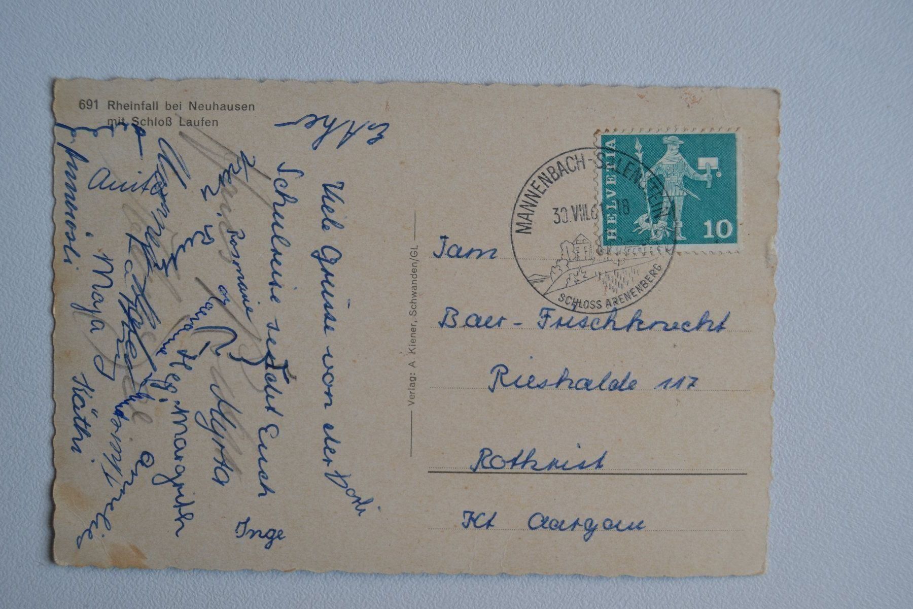 Cartoline postali: Rheinfall bei Neuhausen – Usato da Beinwil am See venduto da kajak55 1