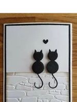 Stanzschablone Nr.267, Katze mit Herz (Sizzix geeignet)
