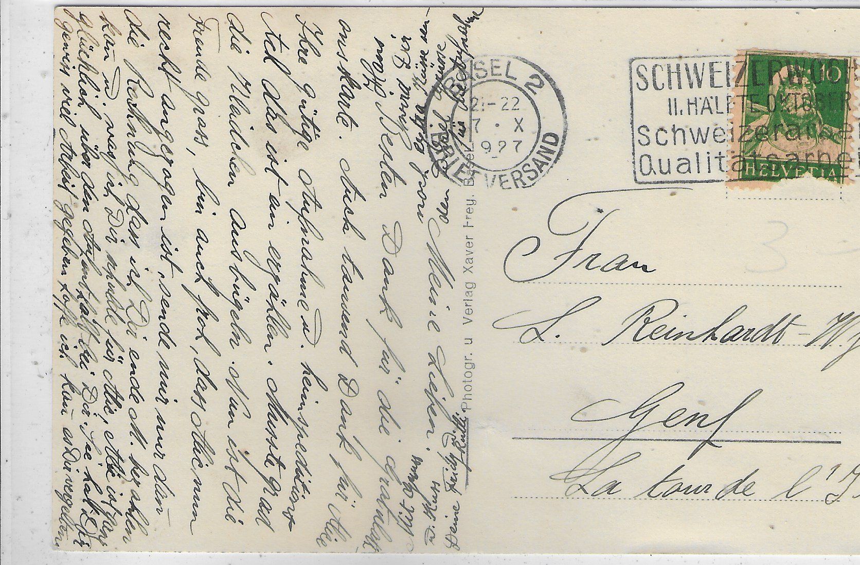 Cartes postales: Basel - Tellplatz - Güterstrasse - Tram – D'occasion à Ettingen par Kartenplanet 1