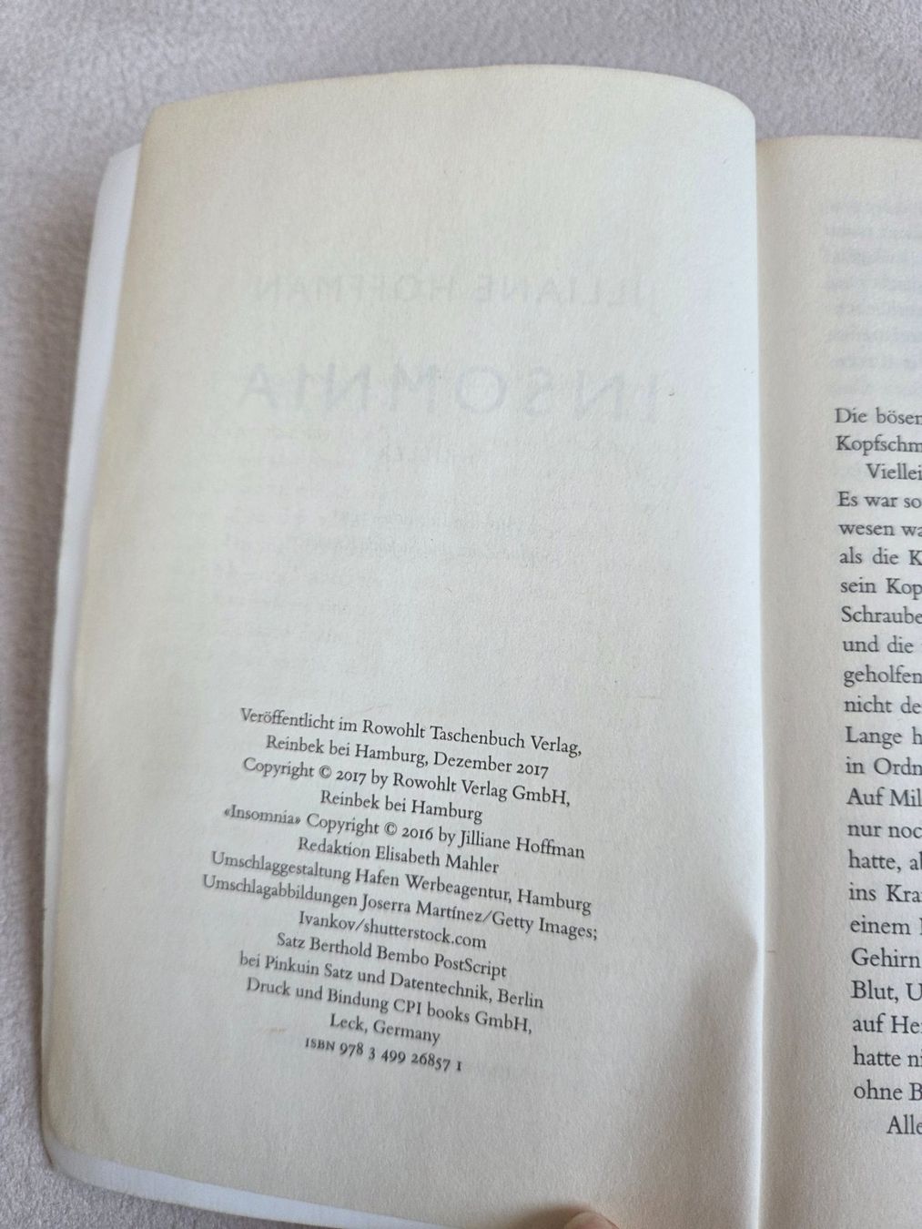 Libri: Jilliane Hoffman - Insomnia – Usato da Bergdietikon venduto da Tanne_10 4