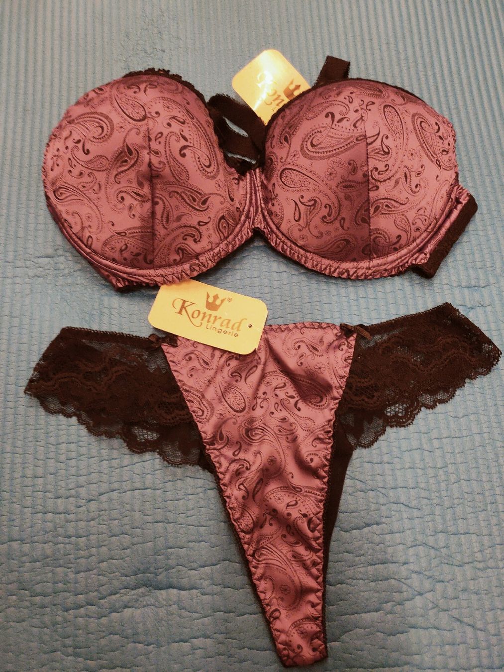 Autres dessous: Konrad String Slip BH violett schwarz – Neuf avec emballage d'origine à Oberwil b. Büren par 3298Oberwil 7