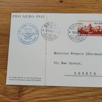 Luftpost Zürich 1943 Bern Genève Pro Aero