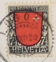 1579) J15, Abart verschobener Rotdruck auf Karte LP