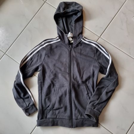 Ungetragenes Adidas Kapuzenjacke Gr. 152 anthrazit