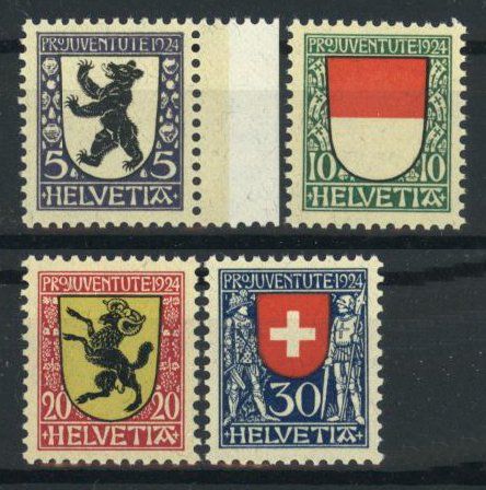 Tutti i francobolli: 1924, Pro Juventute ** – Usato da Willisau venduto da Vollstempel