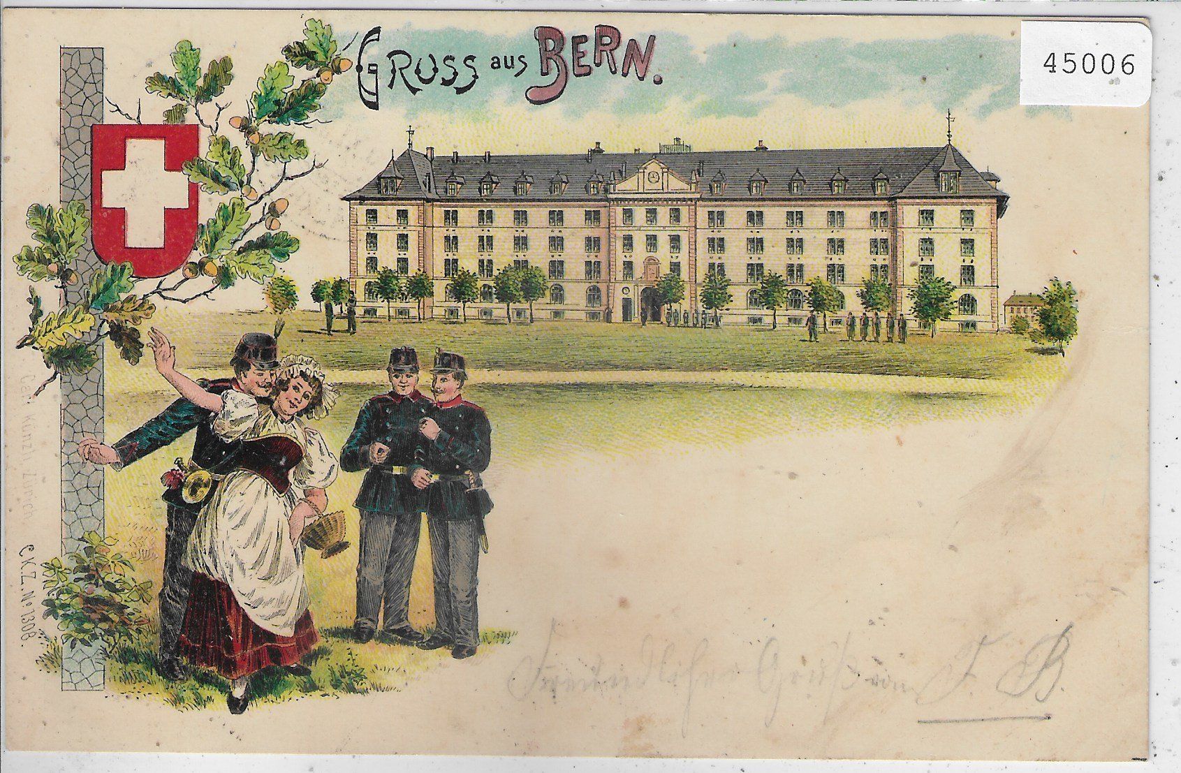 Ansichtskarten: Gruss aus  Bern - Kaserne - Litho – Gebraucht aus Ettingen von Kartenplanet