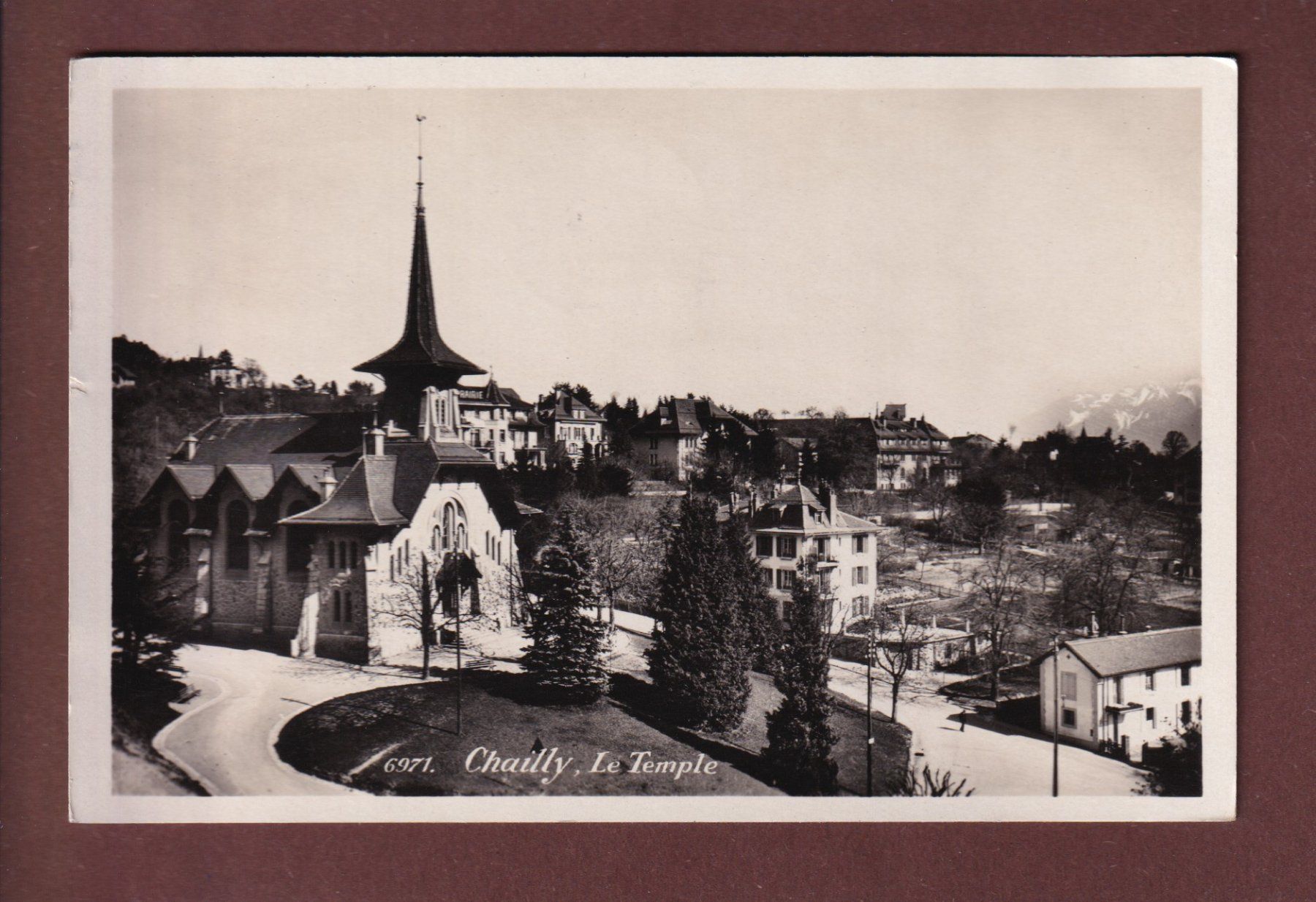Cartes postales: LAUSANNE - Chailly - Le Temple - 1933 – D'occasion à Pully par nicecards