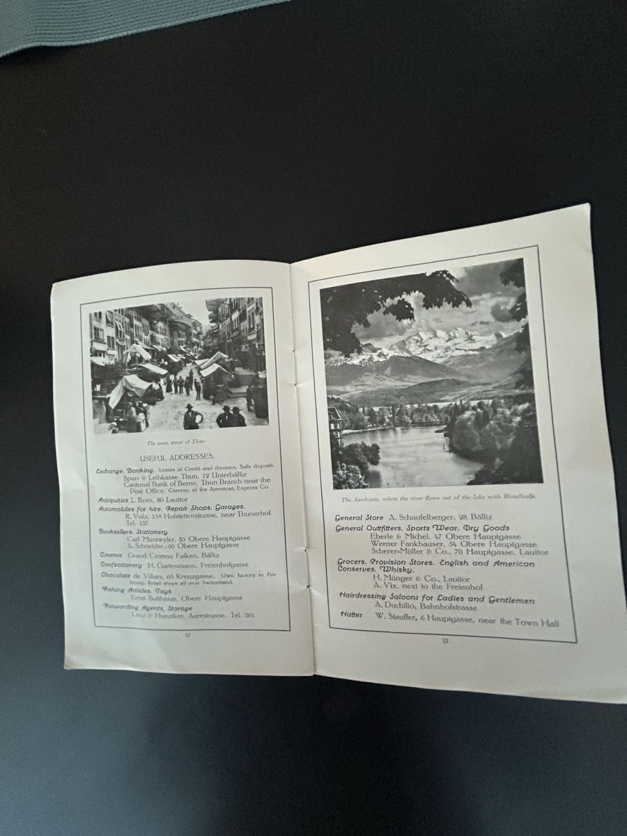 Dokumente: THUN 1927 / Schöne Broschüre / Heftli – Gebraucht aus Zumikon von tuna007 3