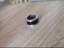 Bague Reglisse Argent 925 Rhodié + 3 Anneaux ✨
