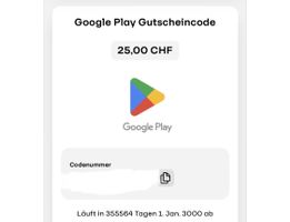 Gutscheine von Google Play im Wert von 125Fr.!