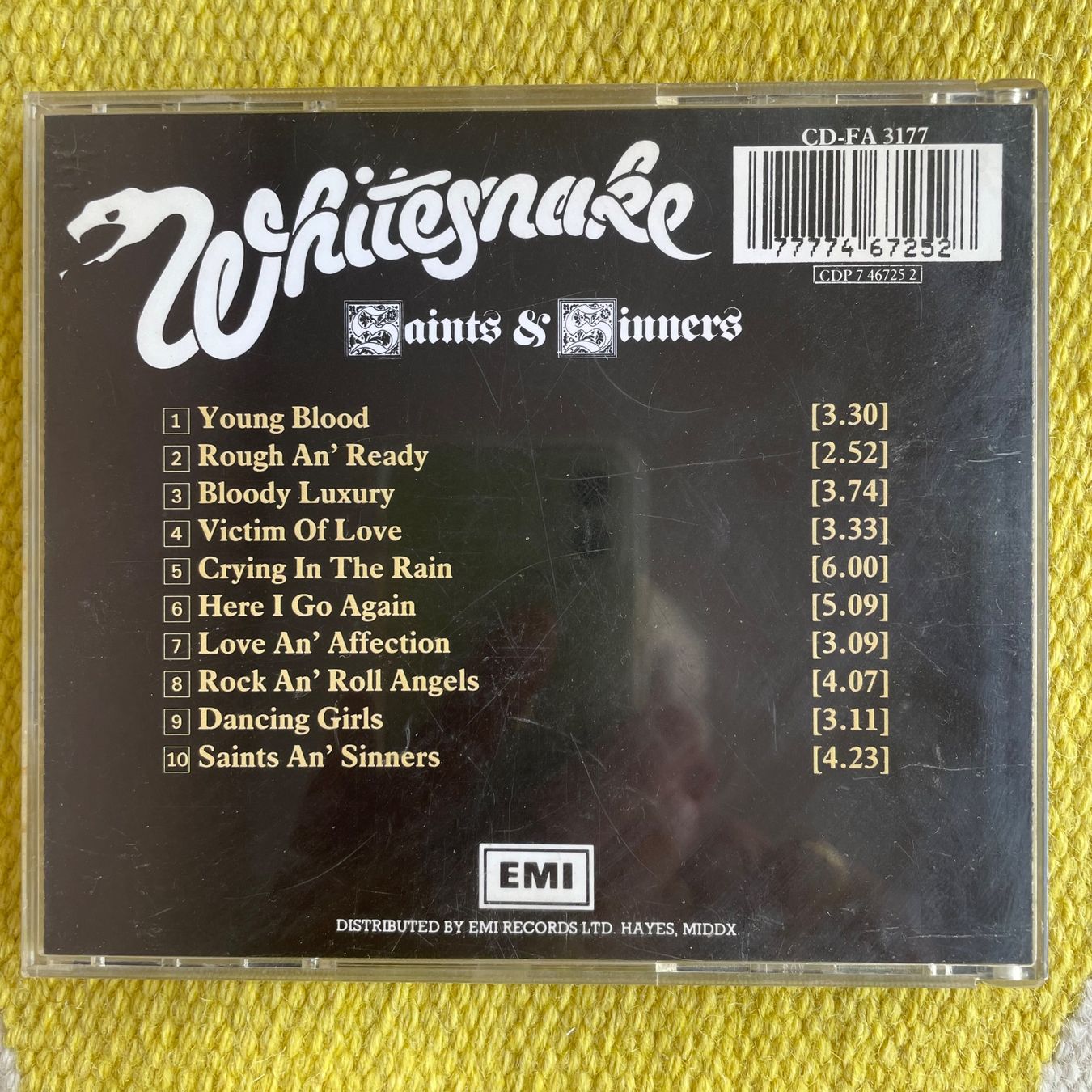 CD: WHITESNAKE-SAINTS&SINNERS – Usato da Rorschacherberg venduto da CD-Roli 1
