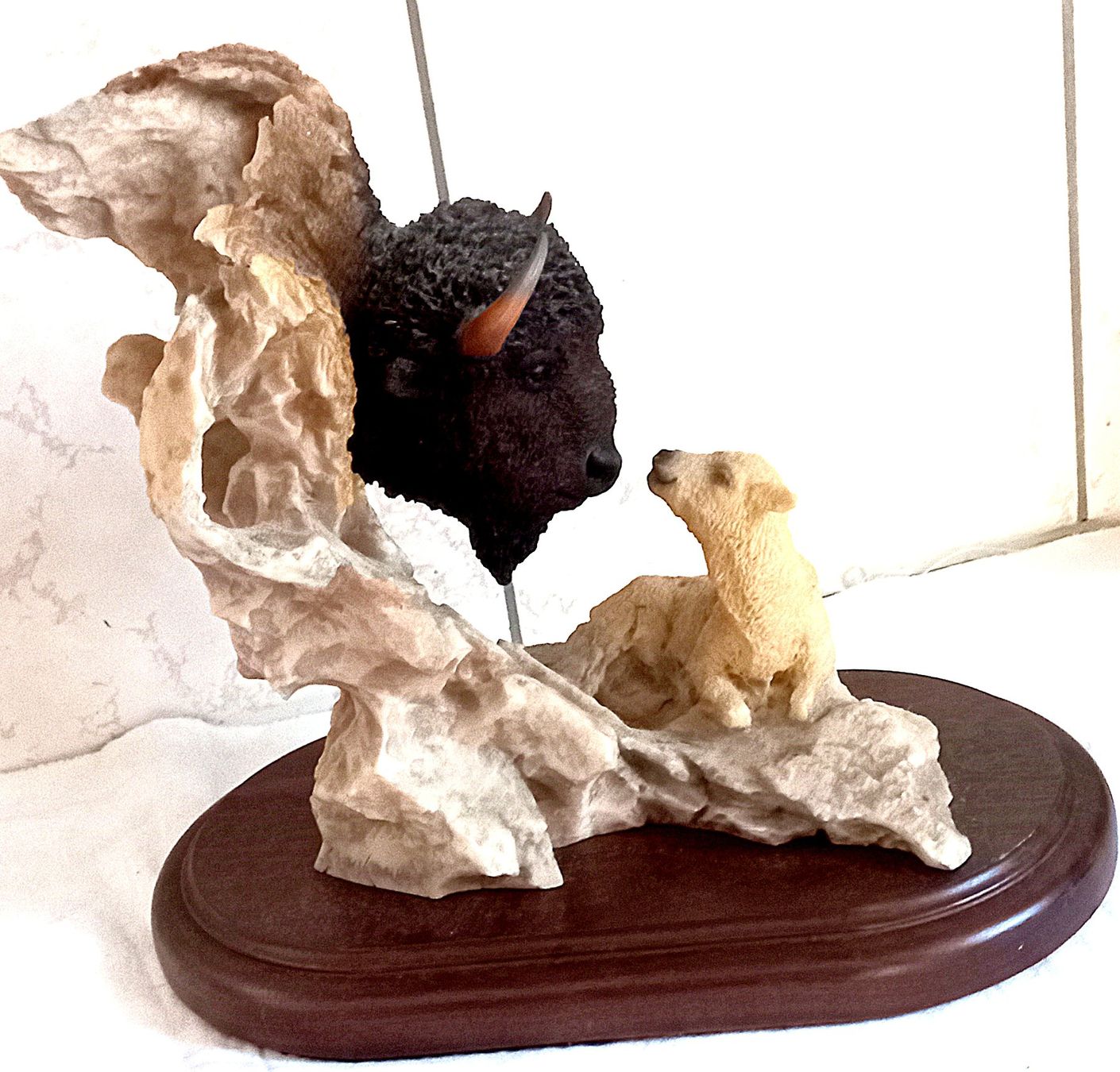 Statuette: Indianer Kunst Eule, Bisang, Inianer-Wolf – Usato da Baar venduto da 2cvbaar 4