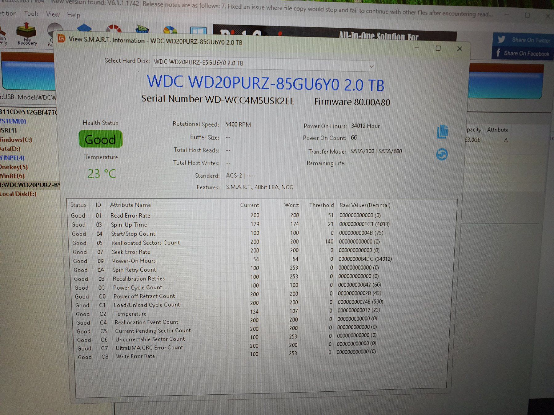 Western Digital Harddisks: WD Purple 2TB Surveillance Hard Drive – Gebraucht aus La Tour-de-Peilz von Gbes 1