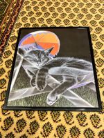 Katzenbild gerahmt