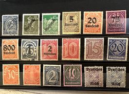 Antike, viele Briefmarken Deutsches Reich Dienstmarken