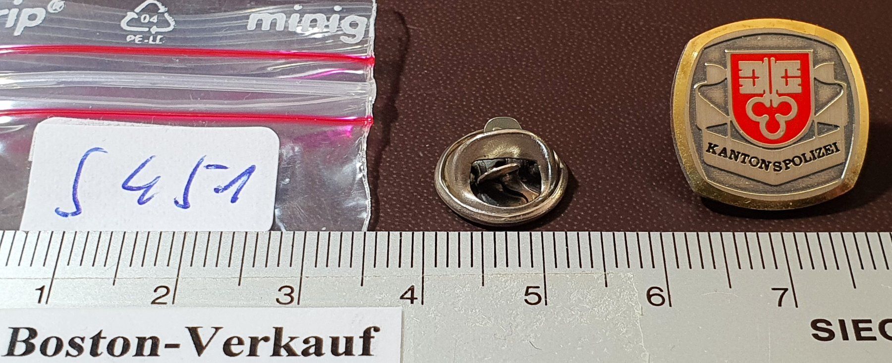 Placchette & Badge: S451 - Pin Kantonspolizei Polizei Nidwalden – Usato da Reinach BL venduto da Boston-Verkauf 1