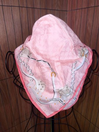 Céline Vintage Tuch Rosa 49x49 Baumwolle