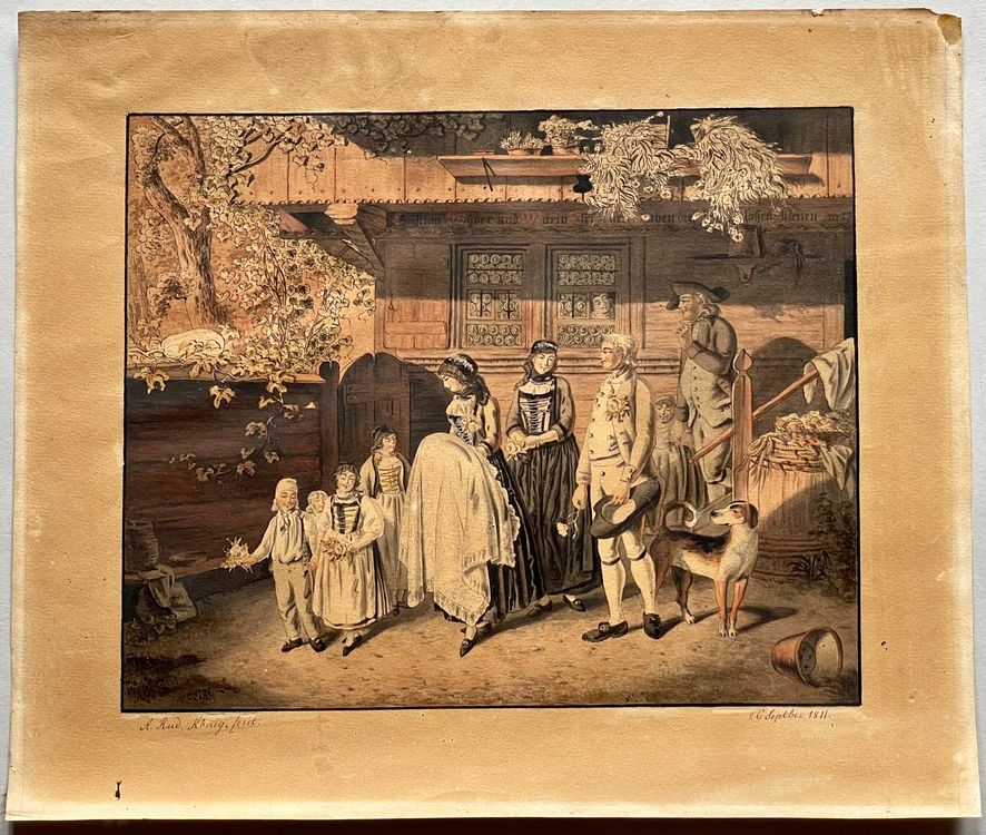 Rudolf König 17901815 Original Aquarell 1811 sign. Kaufen auf