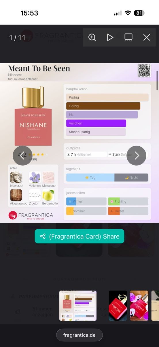 Nishane Parfum & Eau de Toilette: Nishane "Meant To Be Seen" Extrait , 2 ml – Gebraucht aus Sursee von nst_czk2 2