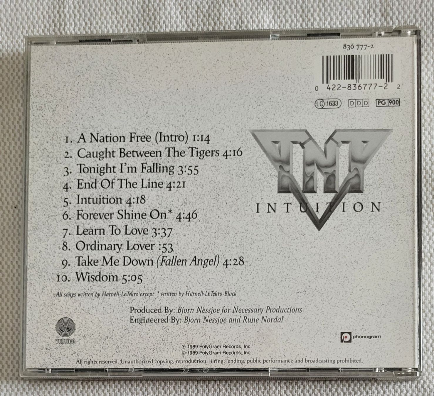 CD: TNT - Intuition – Usato da Villars-sur-glane venduto da Epsilonhike 1