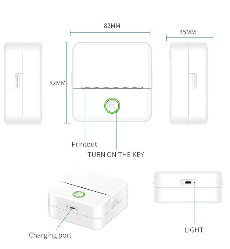 Drucker: Mini Bluetooth Thermodrucker tragbar & kabellos Drucker – Neu und originalverpackt aus Genève von Anna-38 9