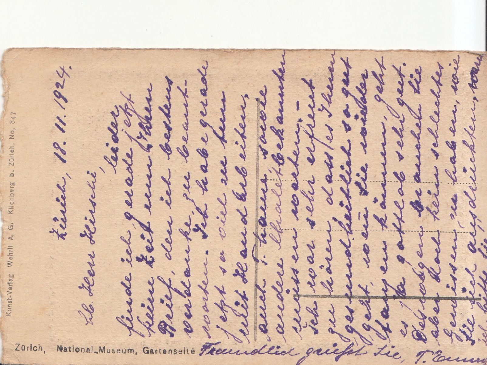 Cartoline postali: Zürich Landesmuseum 1924 – Usato da Bürglen TG venduto da StampGraf 1