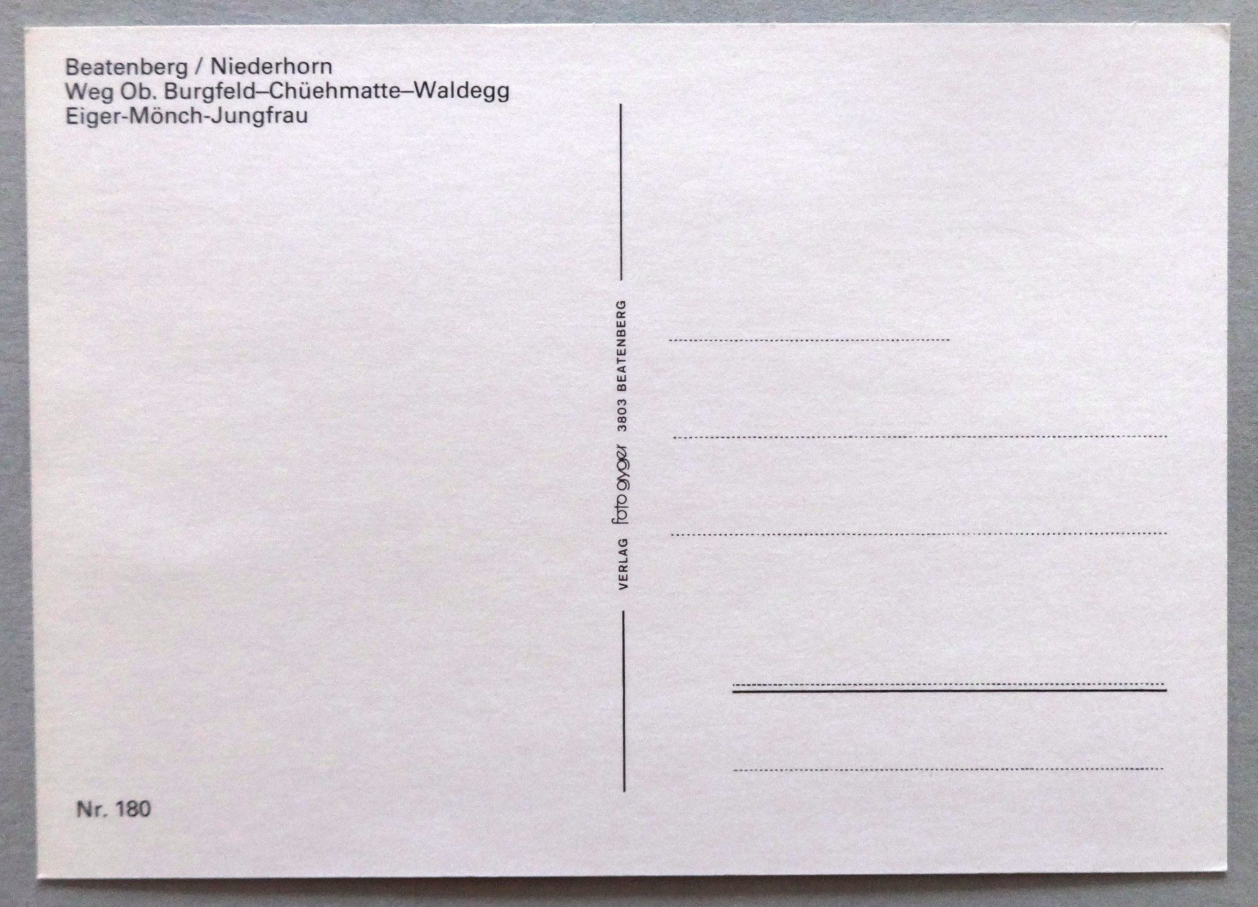 Cartoline postali: Beatenberg - Niederhorn – Usato da Fétigny venduto da Billy2miny 1