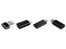 USB-C 4 Adapter Set to Lightning, Micro-USB, Mini-USB, USB-A