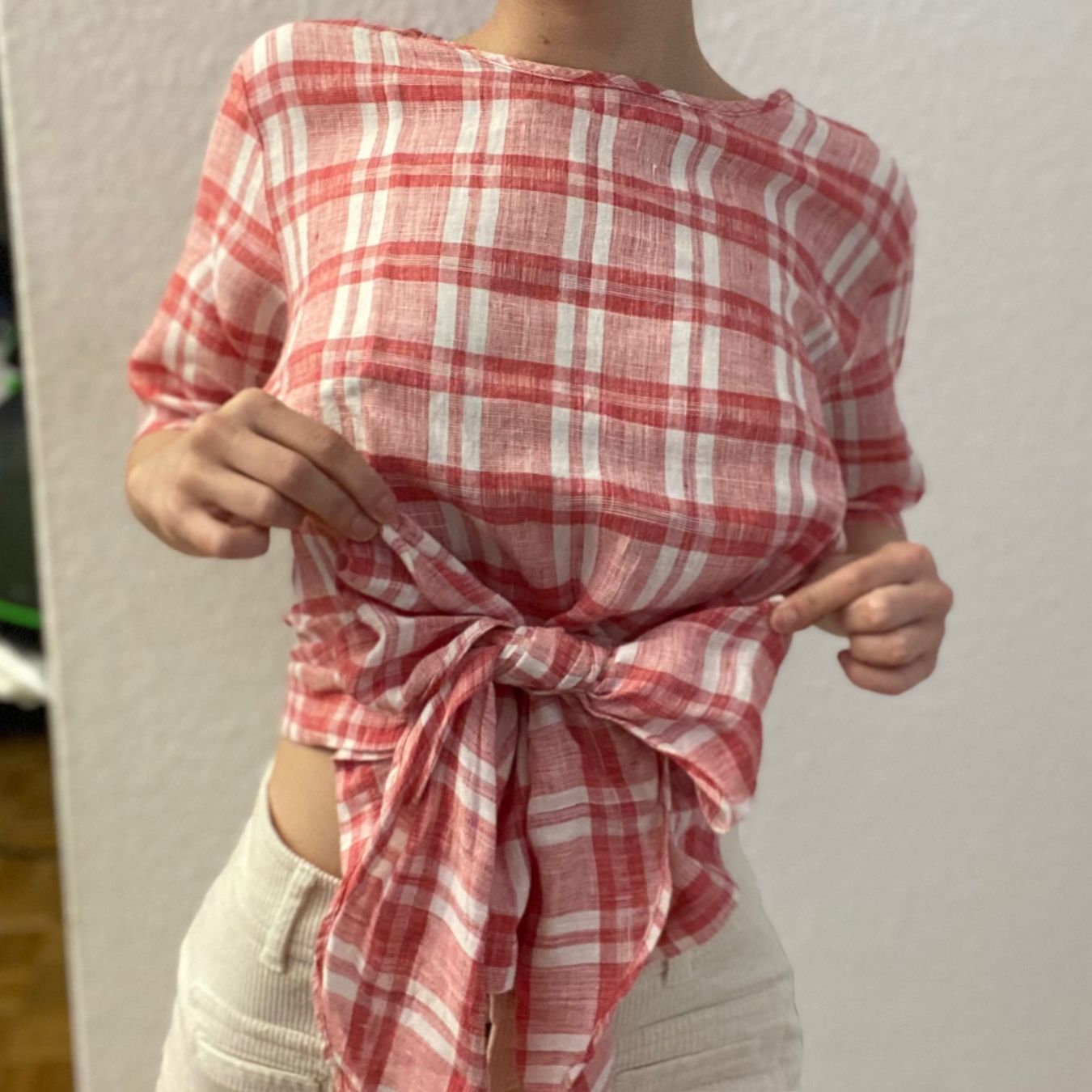 Top: SALE: GINGHAM LEINEN TOP – Nuovo (secondo la descrizione) da Schlieren venduto da notkrys 1
