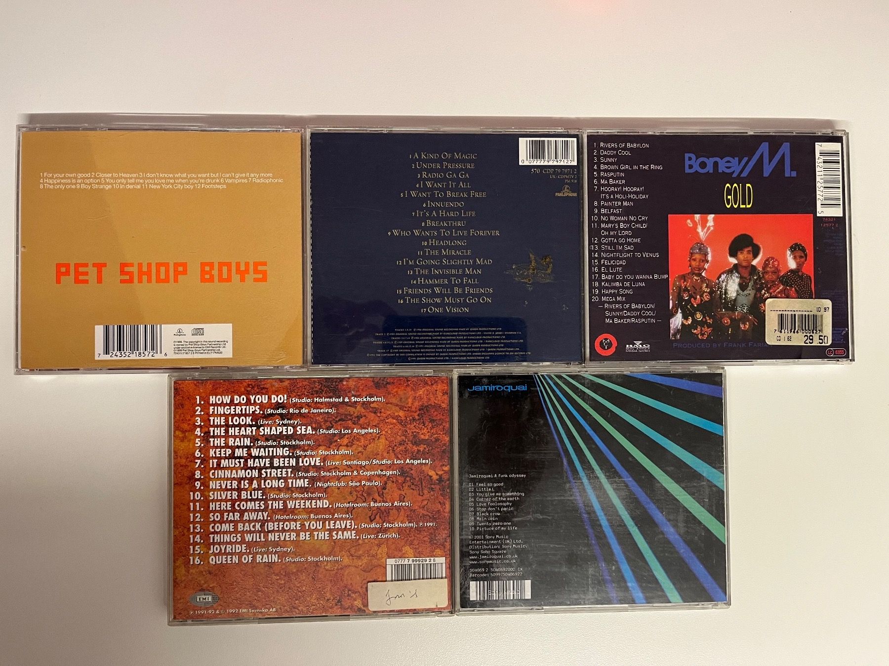CD: 5x cd Queen / Boney M / Jamiroquai / Roxette – Usato da Chapelle-sur-Moudon venduto da Chamard78 1