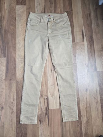 Trendige Buena Vista Jeans, beige, Grösse L - Top Zustand!