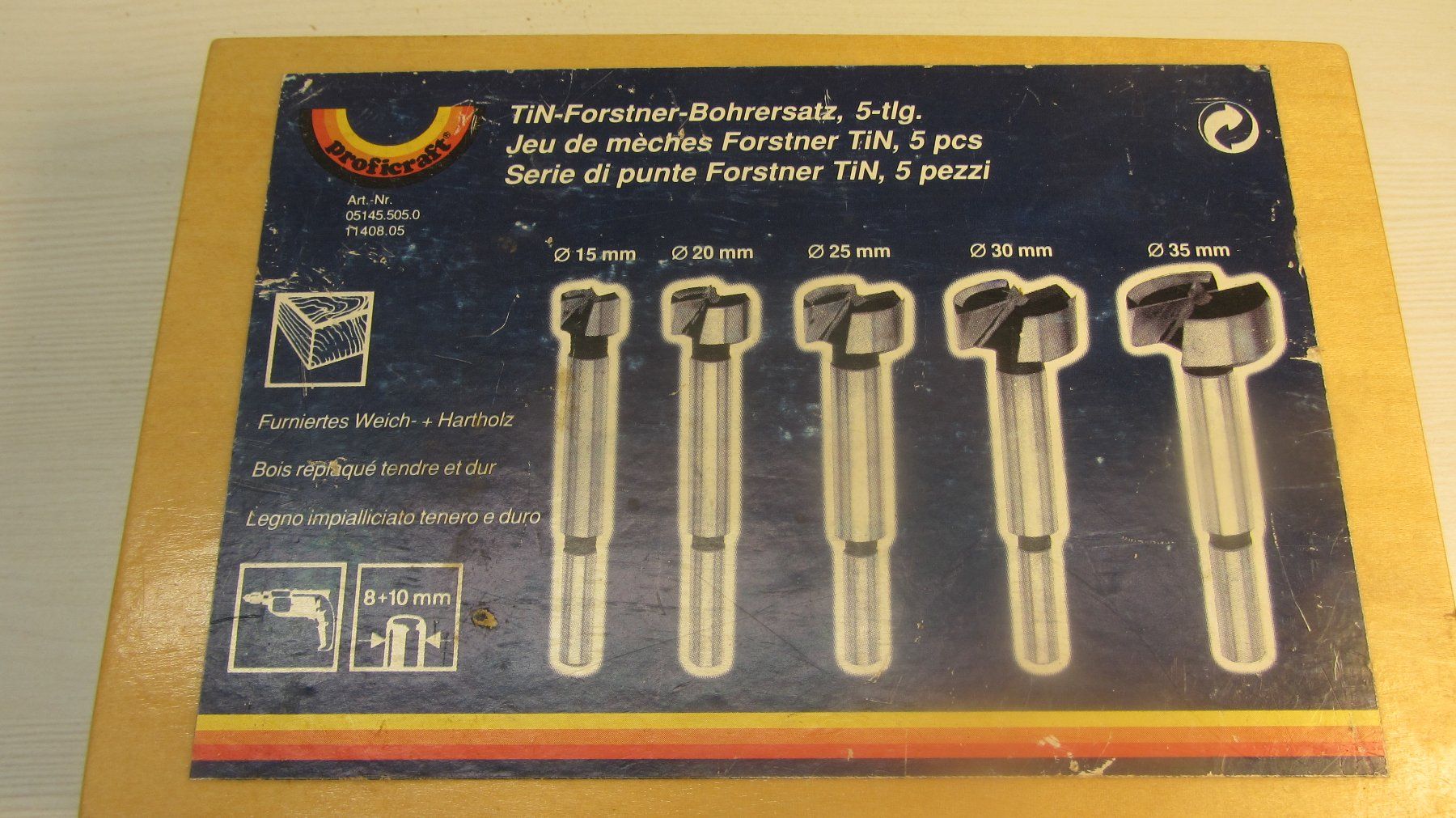 Tutti gli attrezzi: TIN Forstner-Bohrersatz – Usato da Hombrechtikon venduto da tacho92