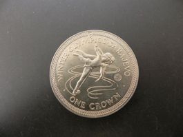 Isle of Man 1 Crown 1984 - Winter Olympics Sarajevo 1984