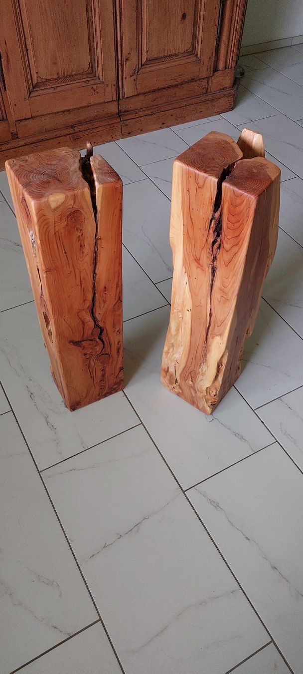 Articoli in legno: 2 Eiben Holzsäulen – Nuovo e nell'imballaggio originale da Solothurn venduto da MogTim