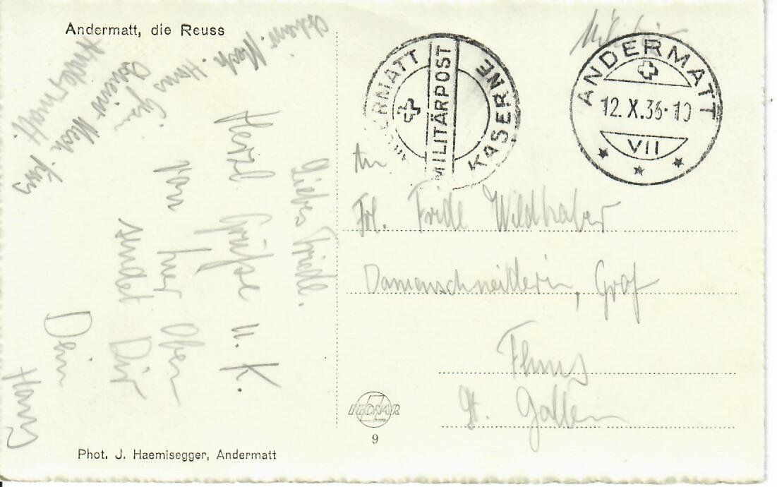 Ansichtskarten: Andermatt – Gebraucht aus Hochdorf von Ziegel-16 1