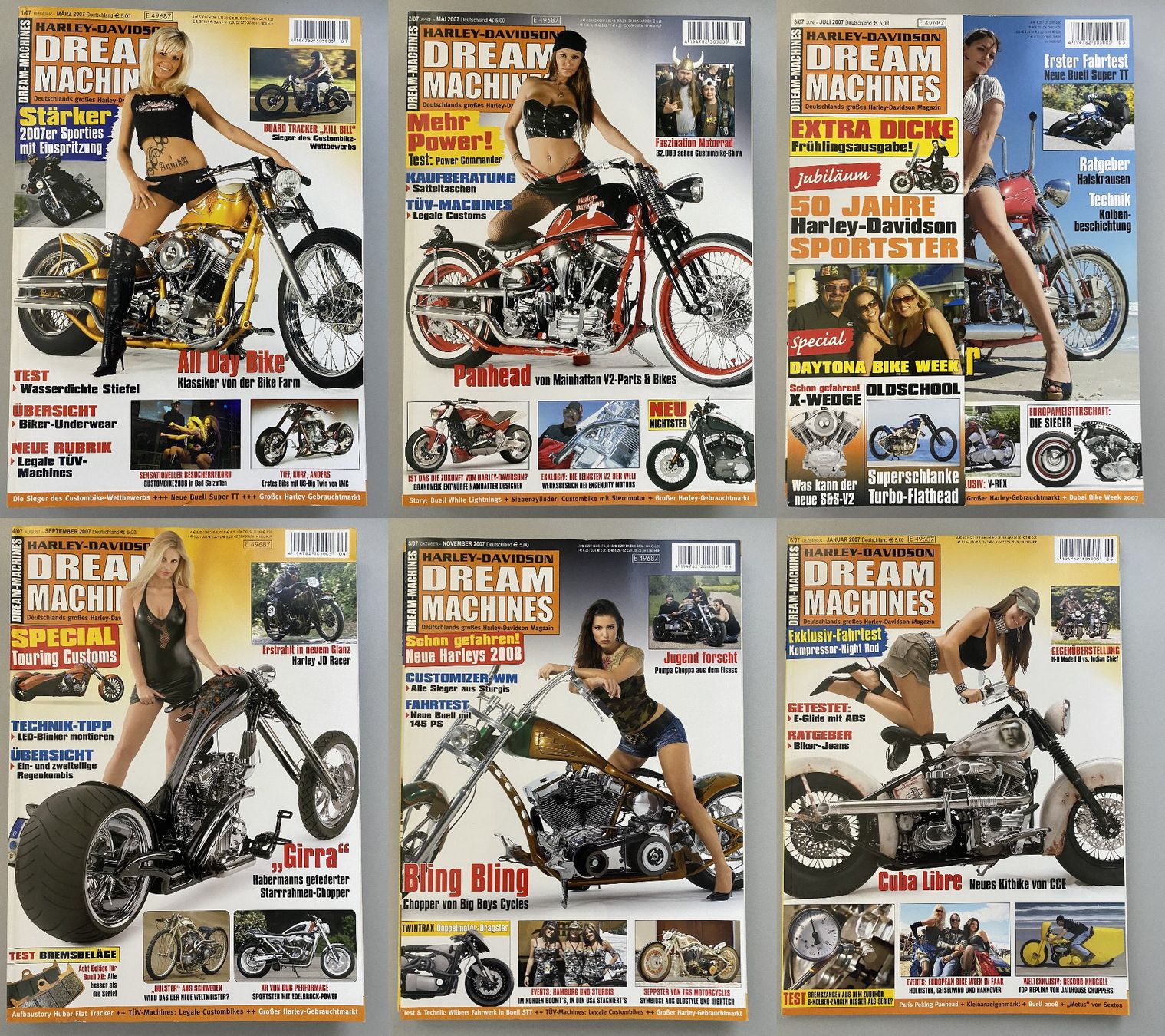 Riviste & Magazine: 40x Harley-Davidson Dream Machines von 2002 - 2009 – Usato da Langwiesen venduto da Restposten-24 5