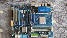 Gigabyte Mainboard mit Cpu und Kühler