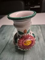Vintage Blumenvase, Keramik, handbemalt, für Einzelblüte
