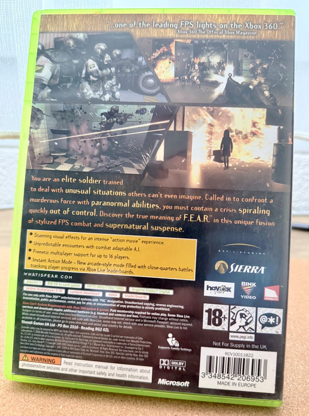 Spiele: XBOX 360 F.E.A.R. (PEGI) UNCUT – Gebraucht aus Dintikon von Onomichio-Kun 1