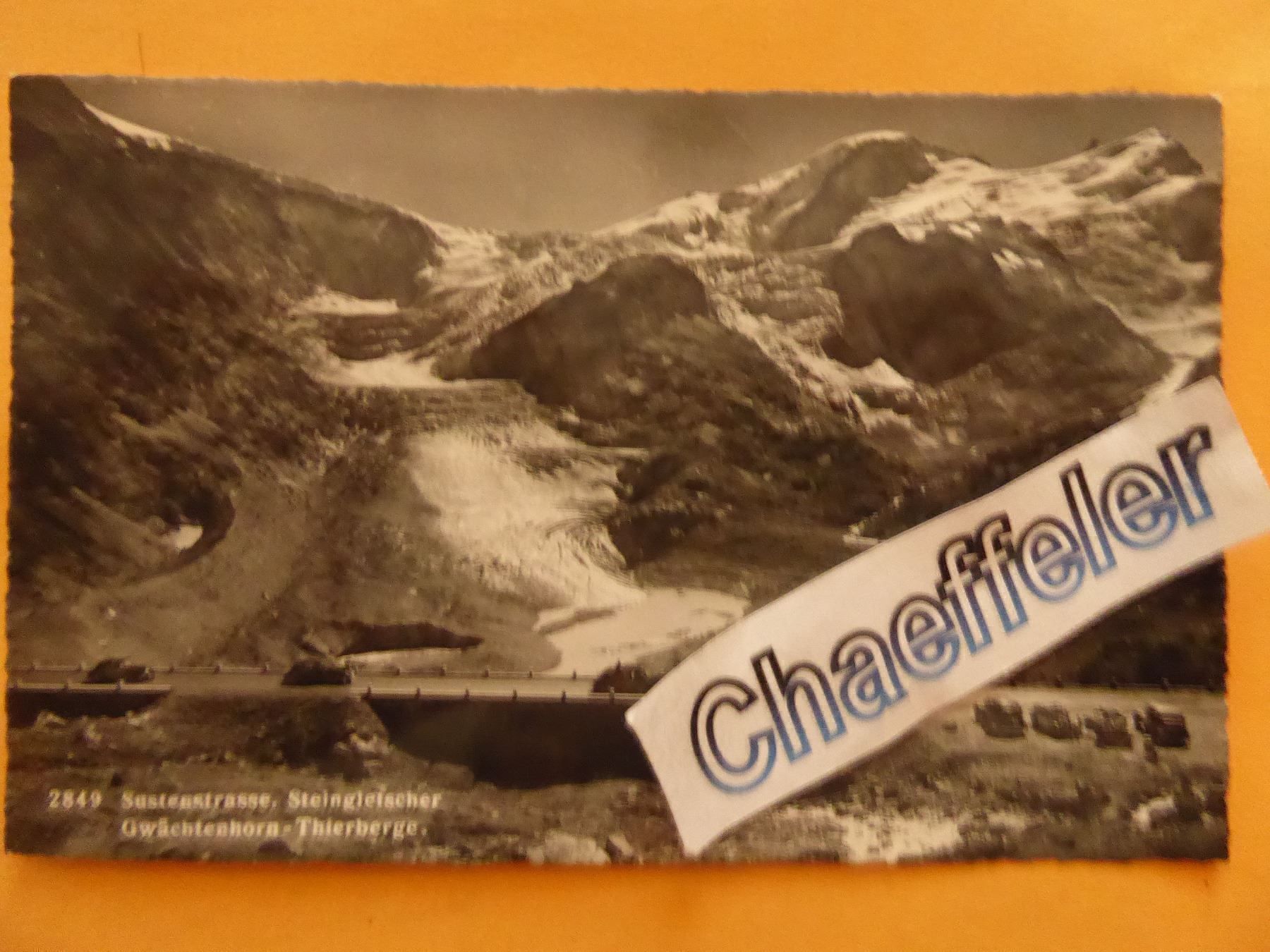 Cartoline postali: 2849 Sustenstrasse, Steingletscher – Difettoso da Zürich venduto da Chaeffeler