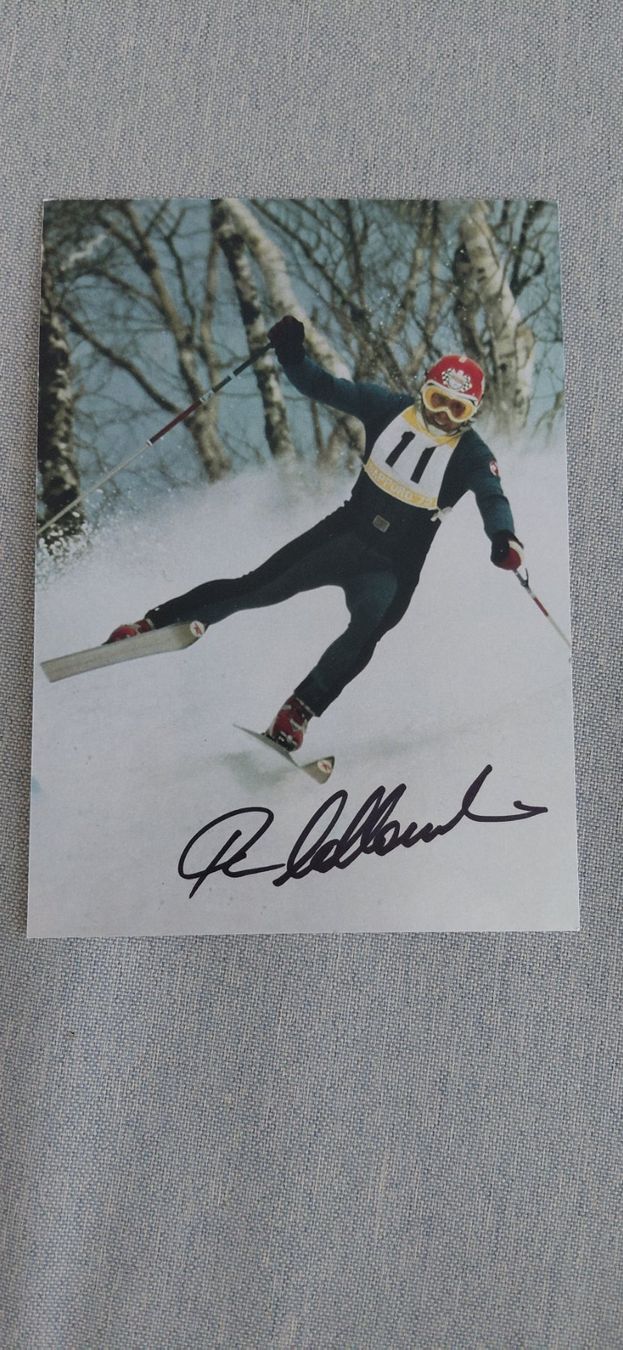 Autografi: Autogrammkarte Roland Collombin – Usato da Schmerikon venduto da Olympia04