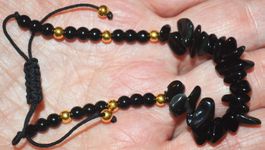 Armband K-141 – Obsidian – Einstellbar