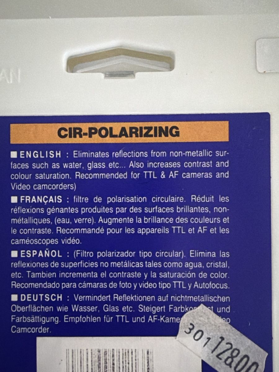 Filter: HOYA Cir-Polarizing Filter 72mm - Top Zustand! – Gebraucht aus Biel/Bienne von RO19 2