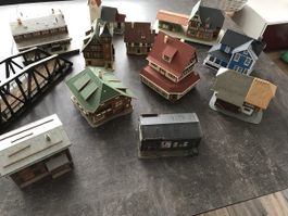 Lot modelleisenbahn Häuser noch sehr gut verschiedene