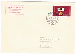 Lettre de HOSPES BERNA BPA A651 pour Thalwil 27.V.54