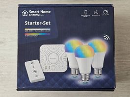 Zigbee Gateway + Fernbedienung + 3x LED E27 Lichtsystem